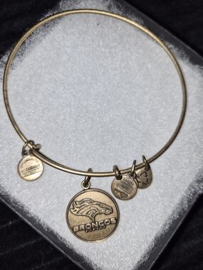 Alex and Ani Gold Broncos Charm Bangle